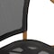 Flash Furniture Marseille French Bistro Stacking Chair w/Arms, Black Textilene and Bamboo Print Alum Frame, Natural SDA-ADS642108-BK-NAT-GG - alternate 4